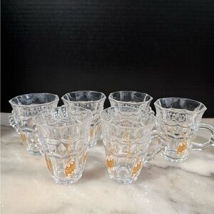 Vintage Alpine Cuisine Demitasse Cups: Gold Floral Espresso Set of 6